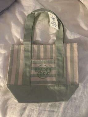 Green Striped Mini trader joe’s Tote Bag